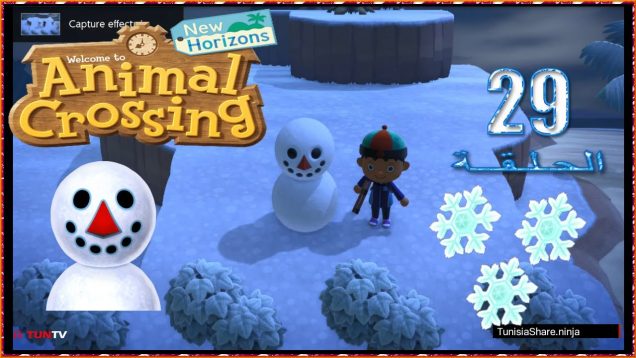 Animal Crossing New Horizons : #29 بداية نزول الثلج (نعتذر على المشكلة بالصوت) يوم مثلج