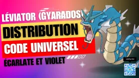 Pokémon Écarlate et Violet: un code universel Distribution Léviator (Gyarados) – Fr