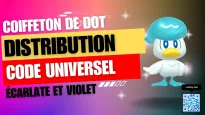 Pokémon Écarlate et Violet: un code universel Distribution Coiffeton de Dot (Dot’s Quaxly) – Fr